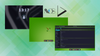 three screenshots of the new interface components for nitrux are shown here with the nitrux project logo