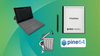 two pine64 devices, the pinetab2 and the pinenote are shown above with the pine64 logo and a trashcan illustration below