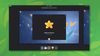 a screenshot of vanilla os 3 sits in the middle, with its welcome tour app open