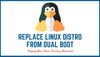 replace linux distro in dual boot