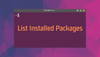 list installed packages in Ubuntu