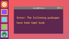 Following packages have been kept back error in Ubuntu