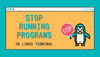 Stop running programs in Linux