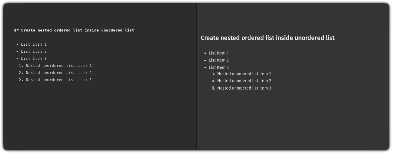 How To Create Nested Lists In Markdown