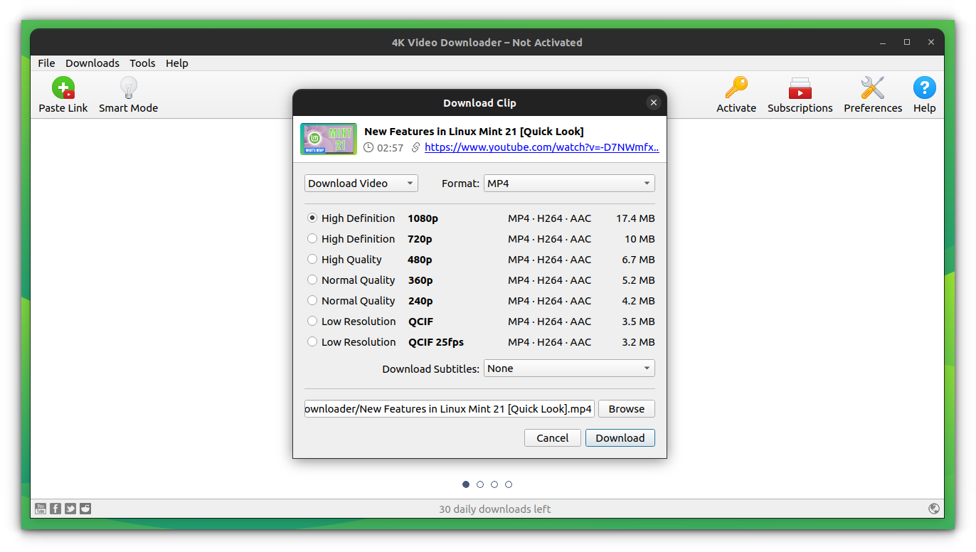 install 4k video downloader ubuntu terminal