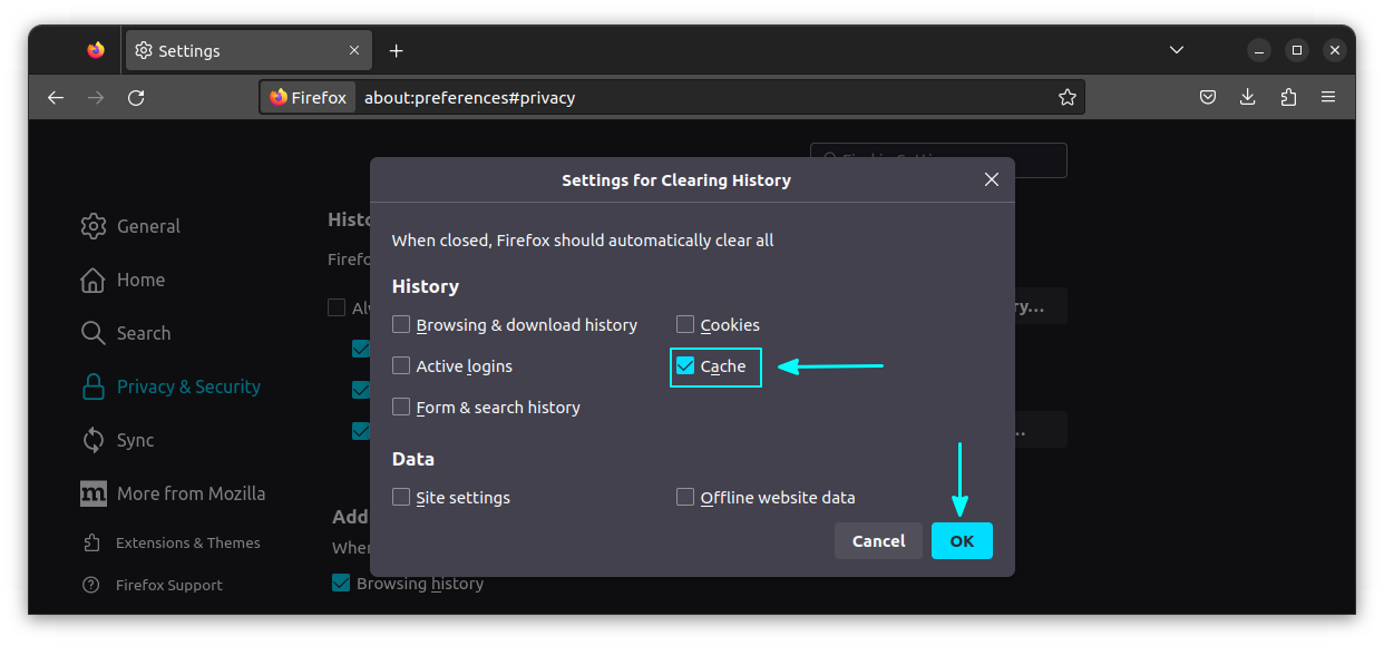 How To Clear The Firefox Cache With Screenshots 