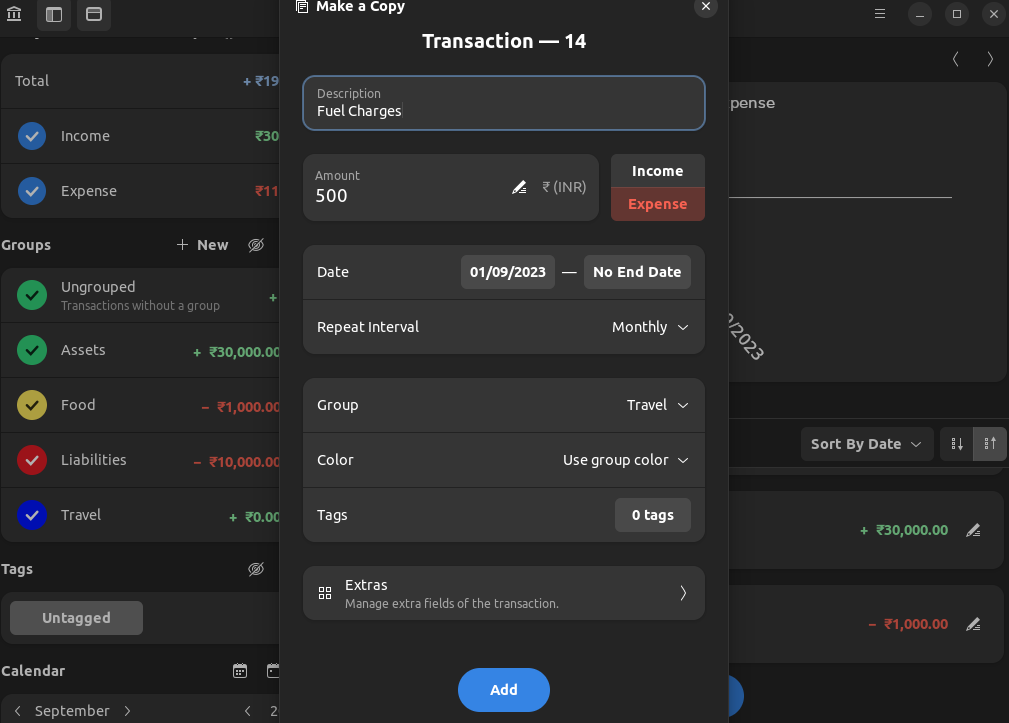 Denaro Block A Sleek-Looking Linux App to Manage Your Personal Finance