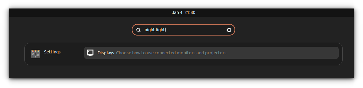Using Night Light Feature in Ubuntu and Other Linux