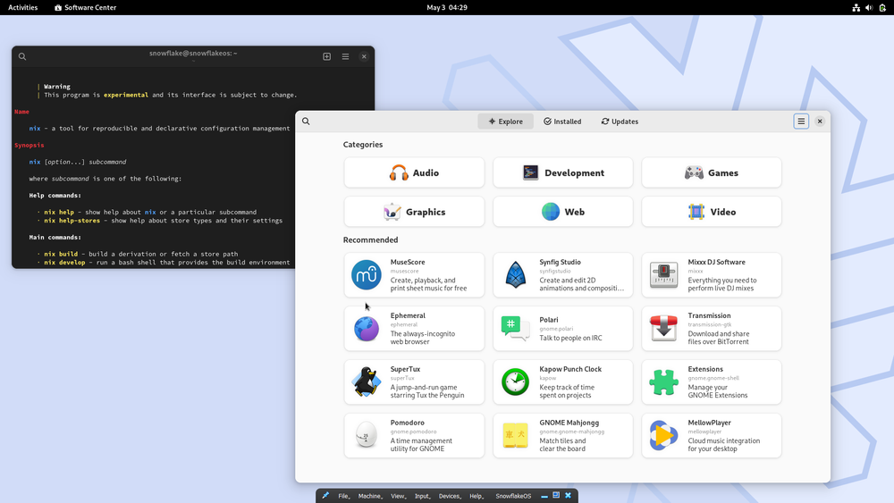 SnowflakeOS: NixOS in a Frosty Package