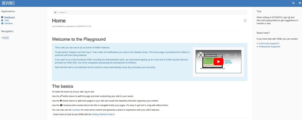 Xwiki 9 Open Source Second Brain Knowledge Base Tools