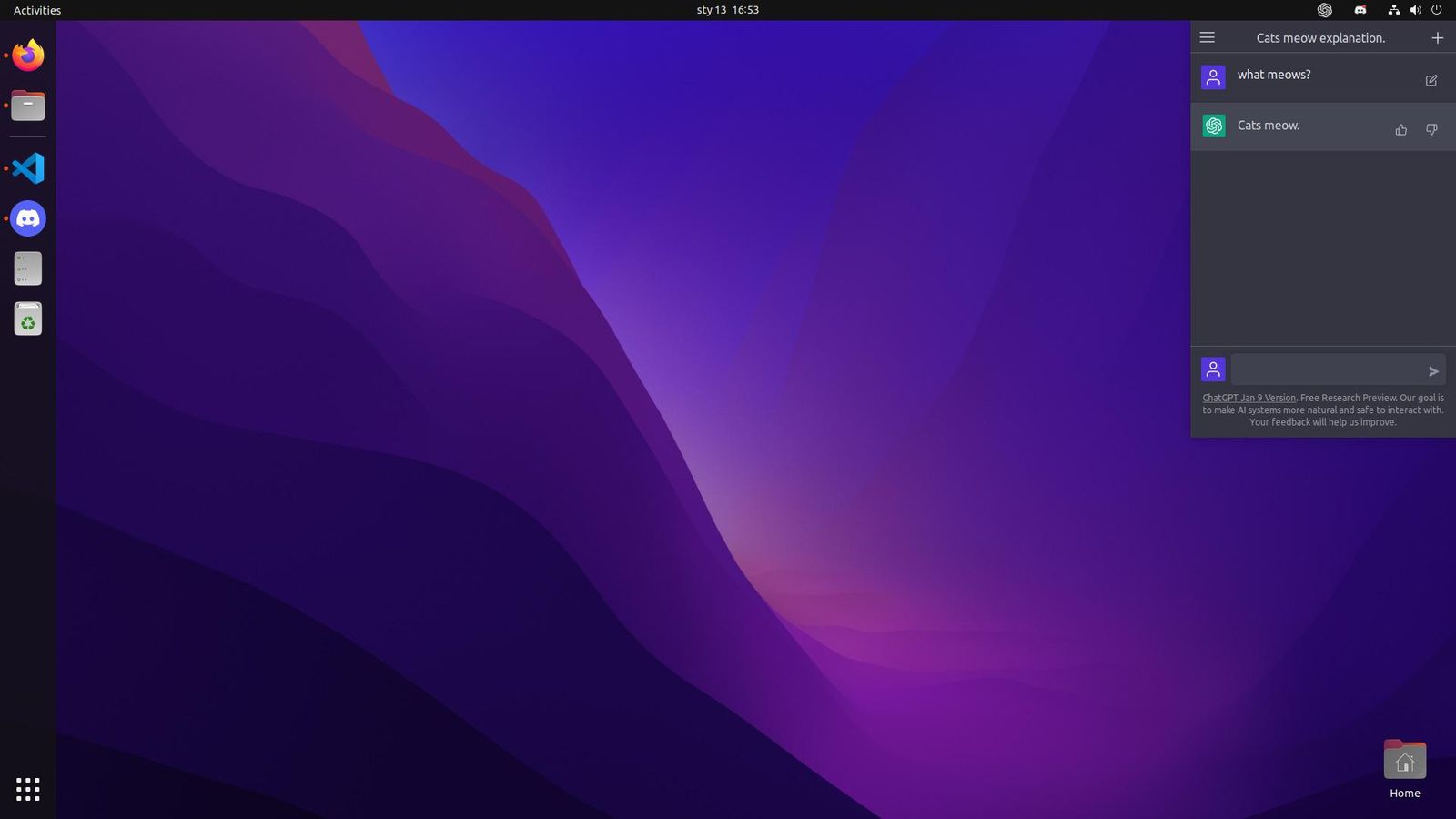 A ChatGPT GNOME Extension is in Development for Linux Users