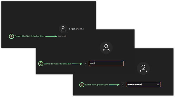 Login as a root in ubuntu desktop