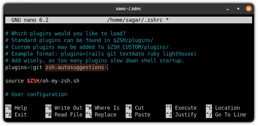 enable auto suggestion in zsh