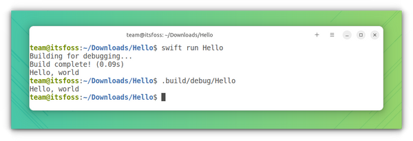 Running the Swift Package we created