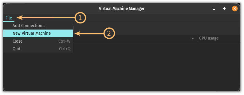 Create new VM in Qemu