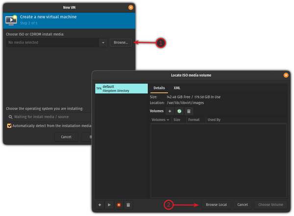 Import the ISO file in QEMU