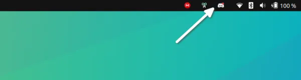 App indicator indicating new unread messages of Discord