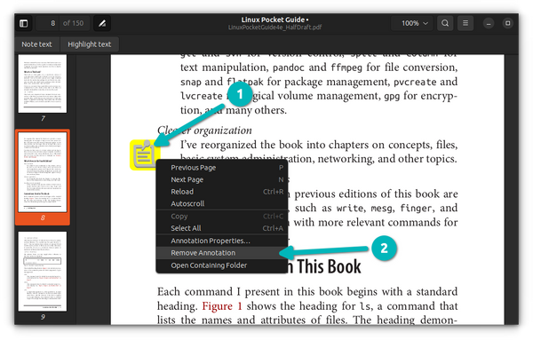 Removing existing annotations from PDF in GNOME