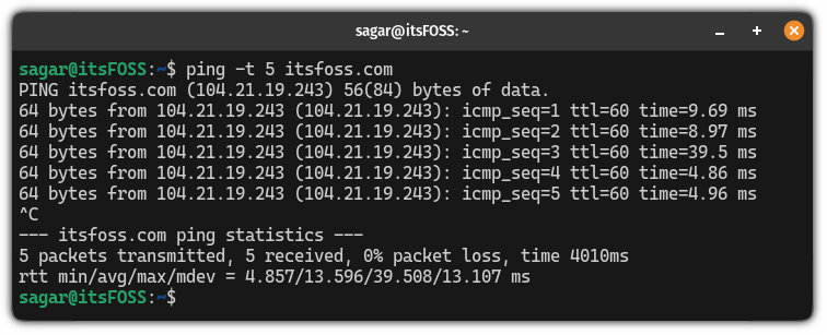 Ping Command Examples In Linux