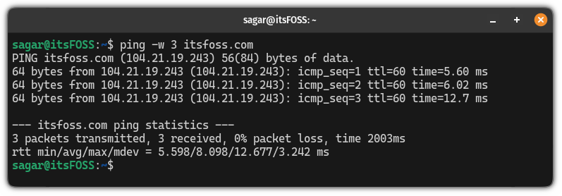 Ping Command Examples in Linux