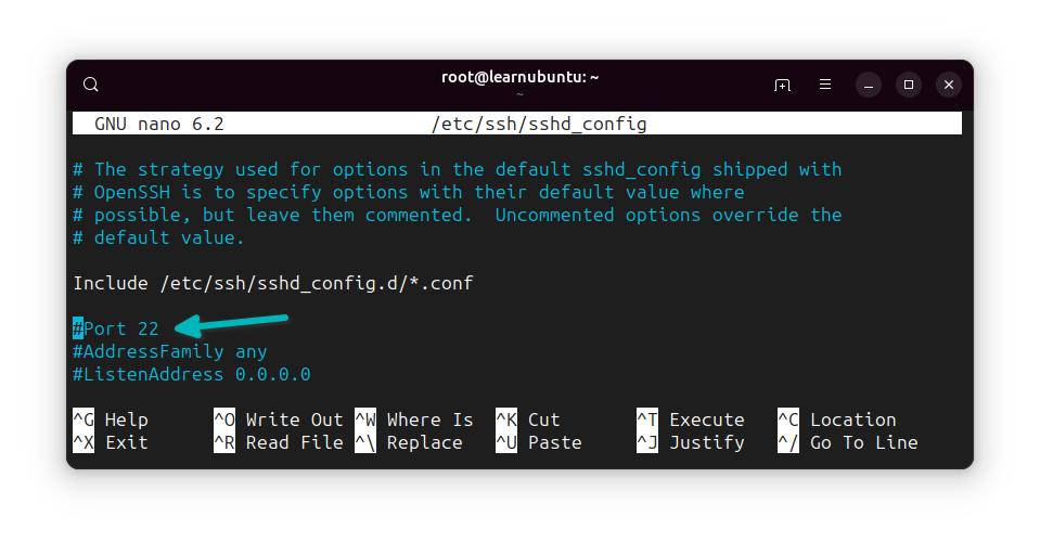 Ssh to port other than 22