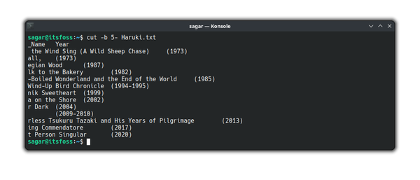 Cut Command Examples in Linux