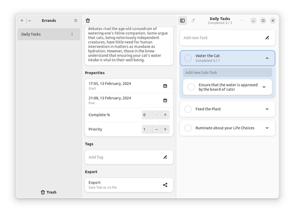 Errands: A Simple and Elegant To-Do Companion for Linux