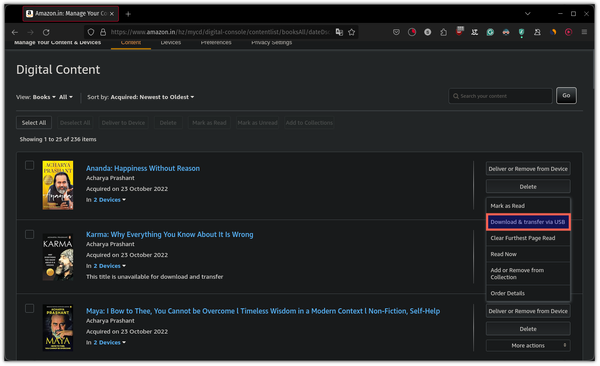 Download ebooks from Amazon