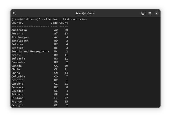 Finding the Fastest Arch Linux Mirrors