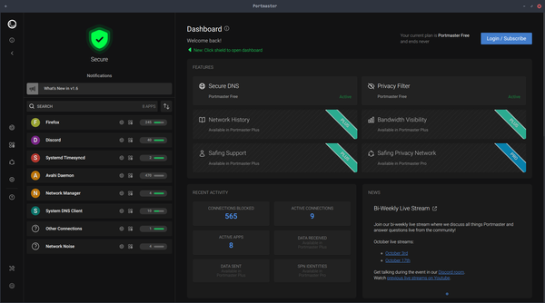 Portmaster Portmaster: A GlassWire Alternative for Linux to Monitor & Secure ...