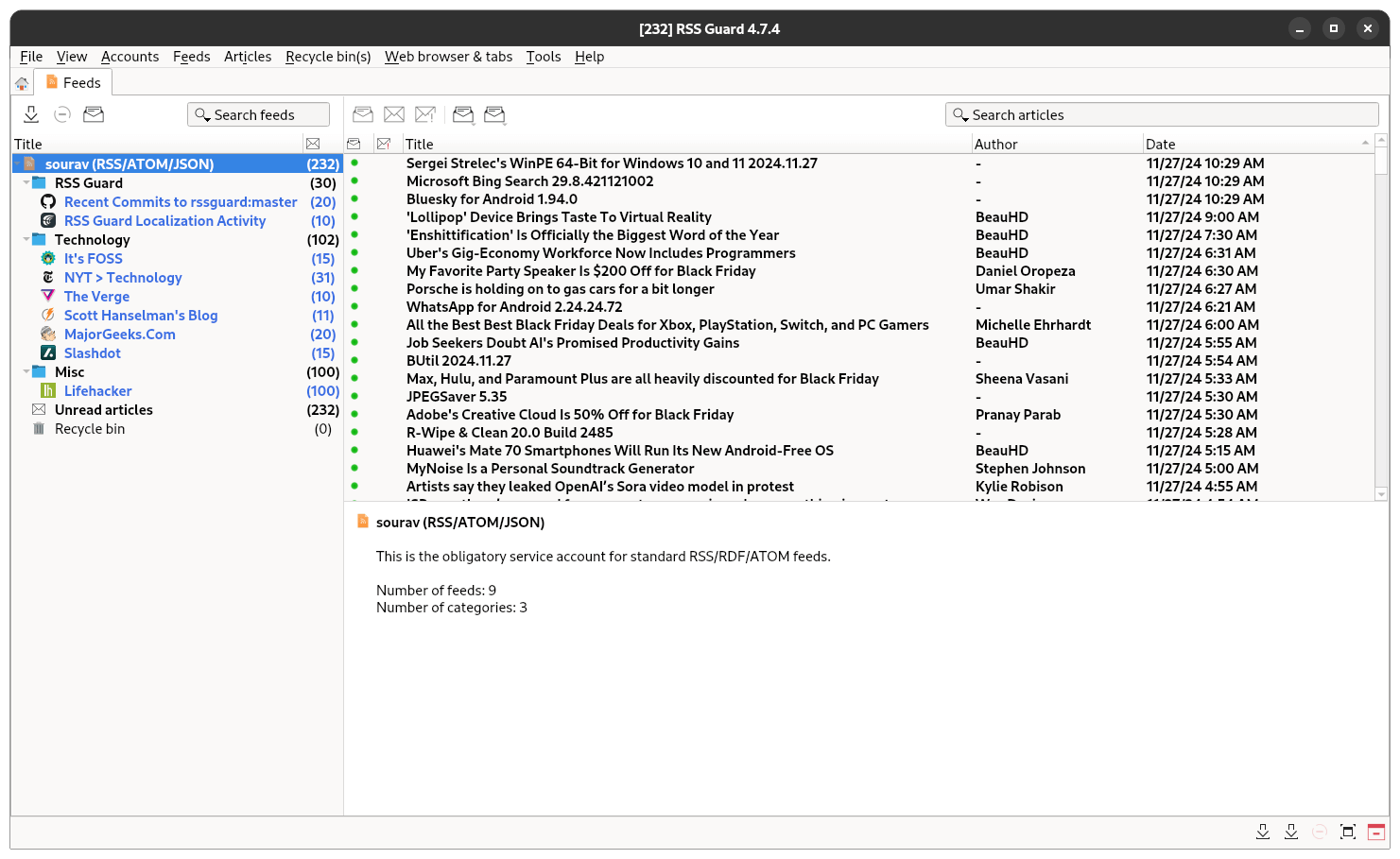 RSS Guard: A Superb Open Source Feed Reader App