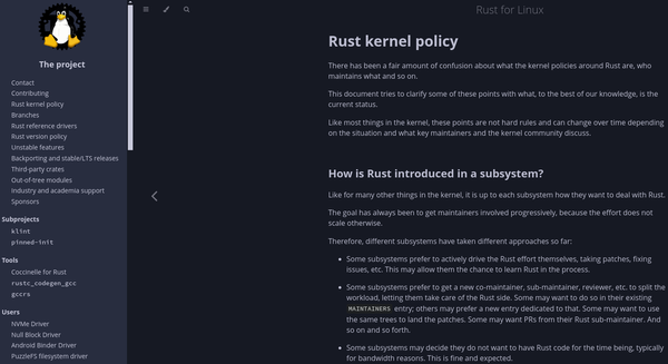 After Recent Kernel Drama, Rust for Linux Policy Put in Place