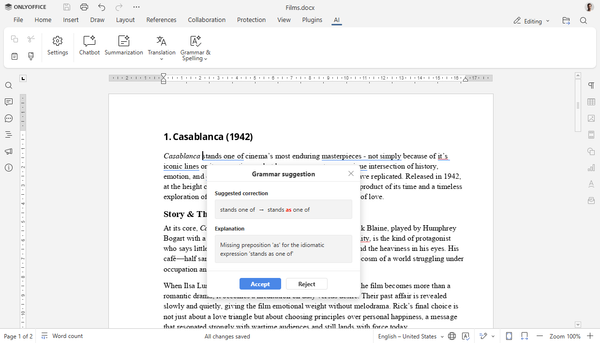 ONLYOFFICE Docs 9.2 Release Brings AI Grammar Checks to the Free Office ...