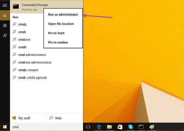 Command Prompt in Windows 10