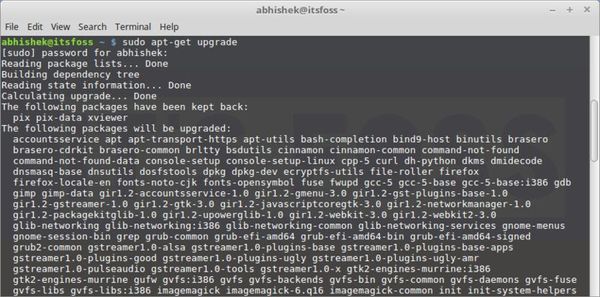 apt-get upgrade command