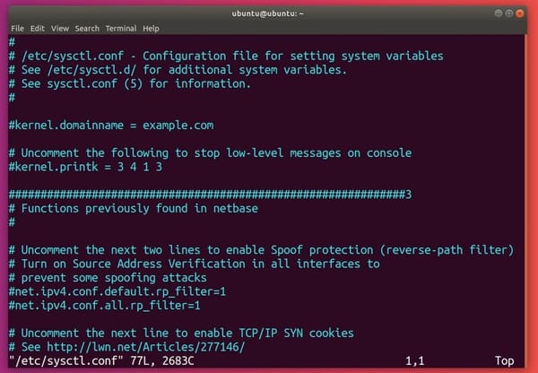 Sysctl Config File How to Disable IPv6 on Ubuntu Linux