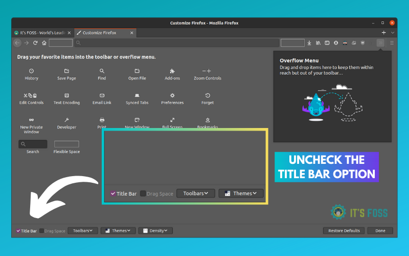 How to Remove Title Bar From Firefox and Save Screen Space