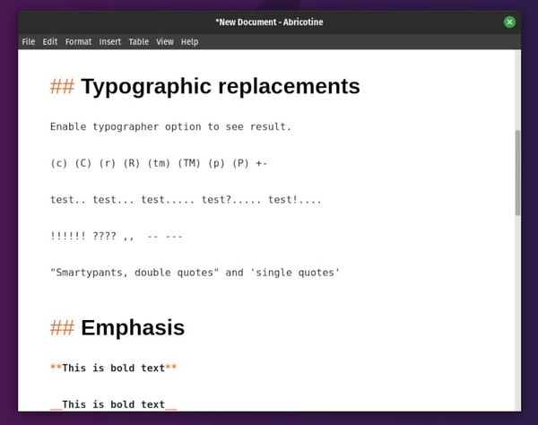 Abricotine Screenshot