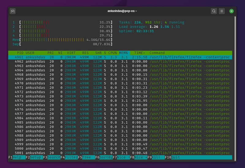 Htop Command