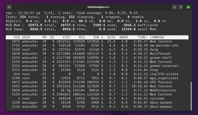 Top Command Linux