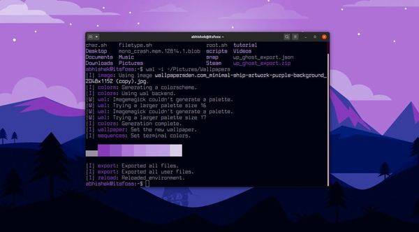 Change Linux terminal color based on wallpaper