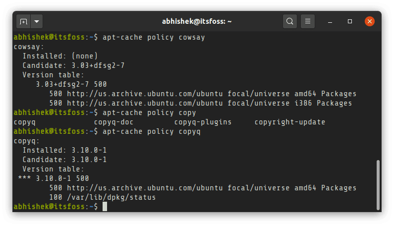 Apt Cache Policy