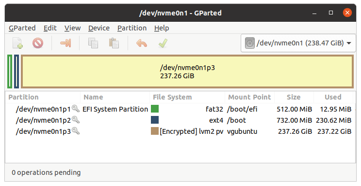 Disk Partition Gparted