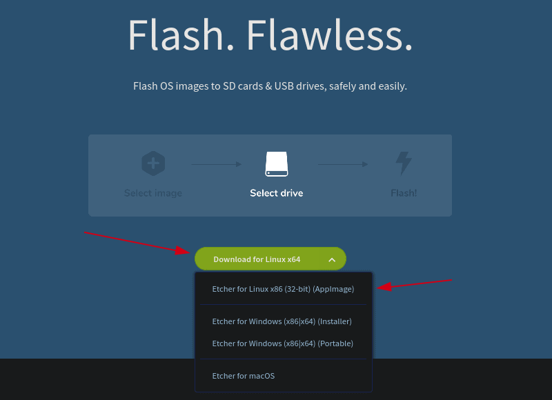 Install and Use Etcher on Linux for Making Live Linux USB