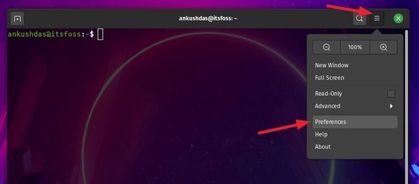 Linux Terminal Preferences