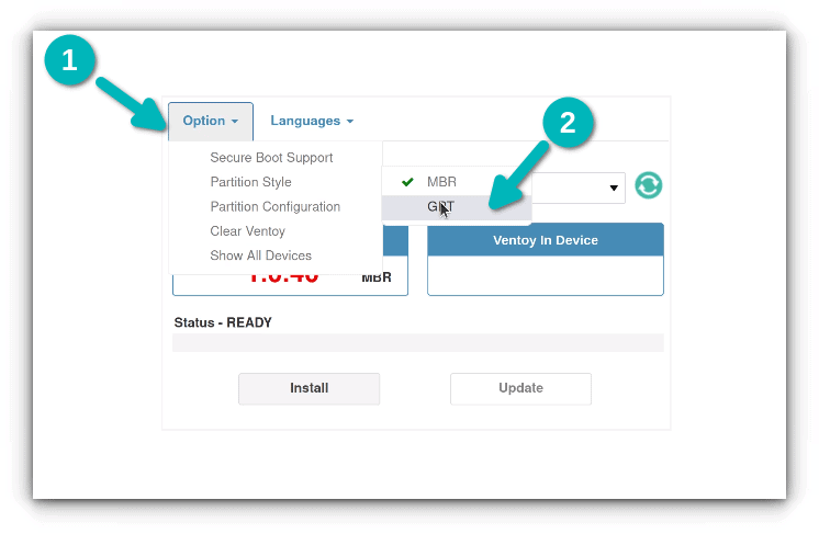 choose partitioning scheme