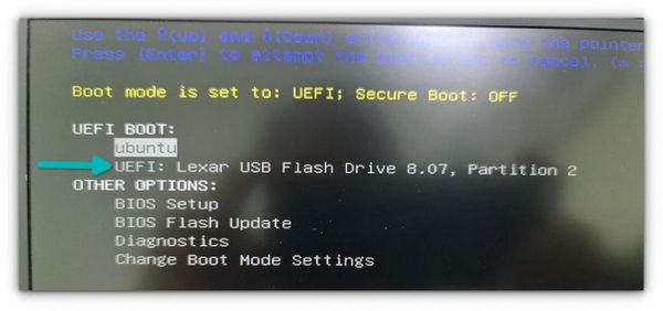 boot from live usb