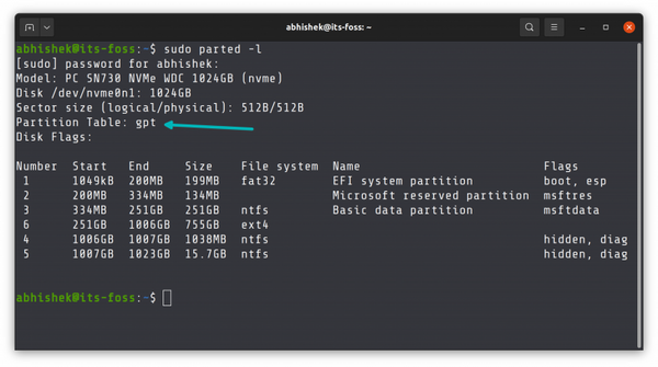 How to Check if Your System Uses MBR or GPT Partitioning