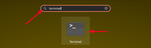 launch terminal ubuntu