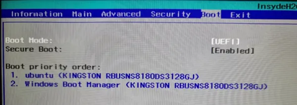 windows ubuntu boot order